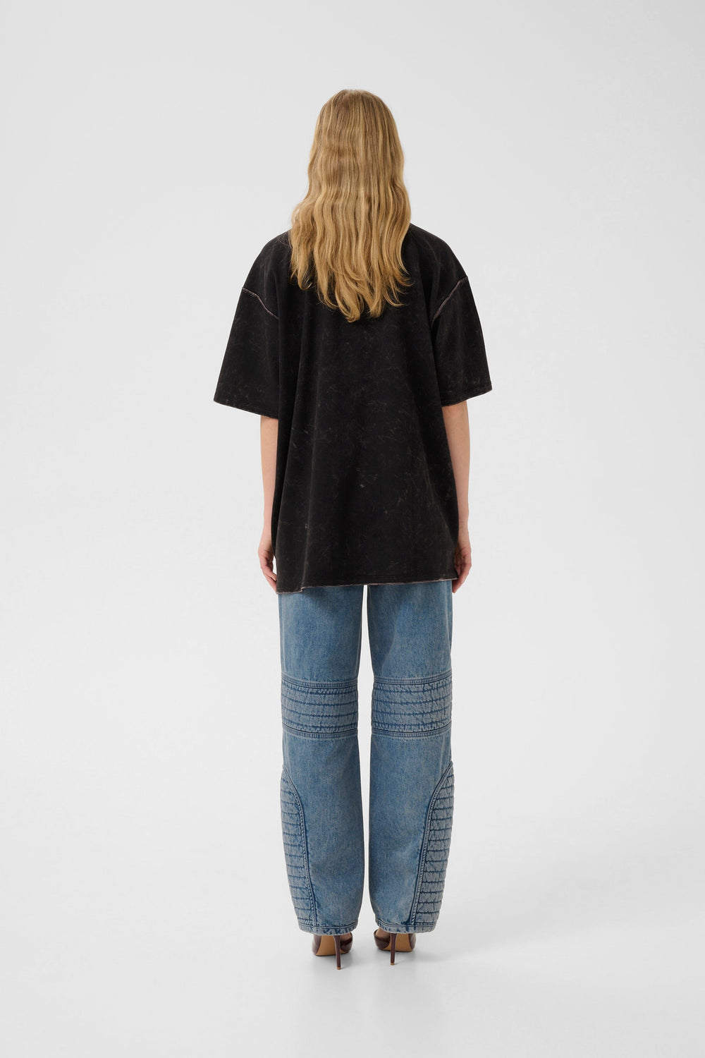 Gestuz - Gzneia Oz Tee 10910657 - 108377 - Black Brown Washed T-shirts 
