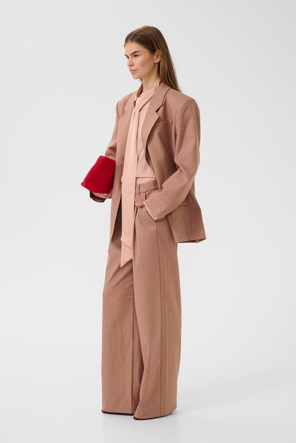 Gestuz - Gzpaula Pants 10910627 - 109220 - Burnt Marple Sugar Melange Bukser 