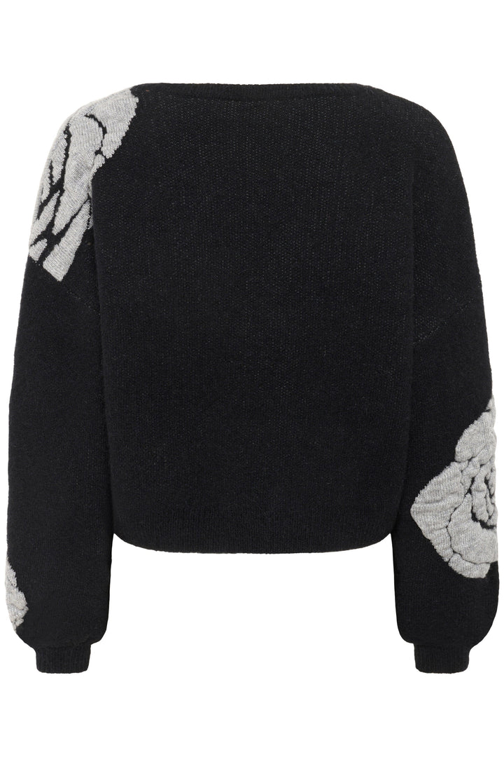 Gestuz - Gzrosaly Pullover 10910594 - 100017 - Black Strikbluser 