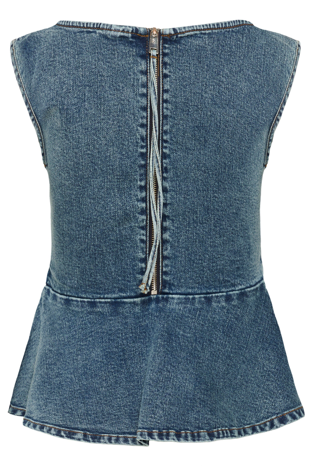 Gestuz - Gzviva Sl Top 10910572 - 108303 - Vintage Blue Denim Toppe 