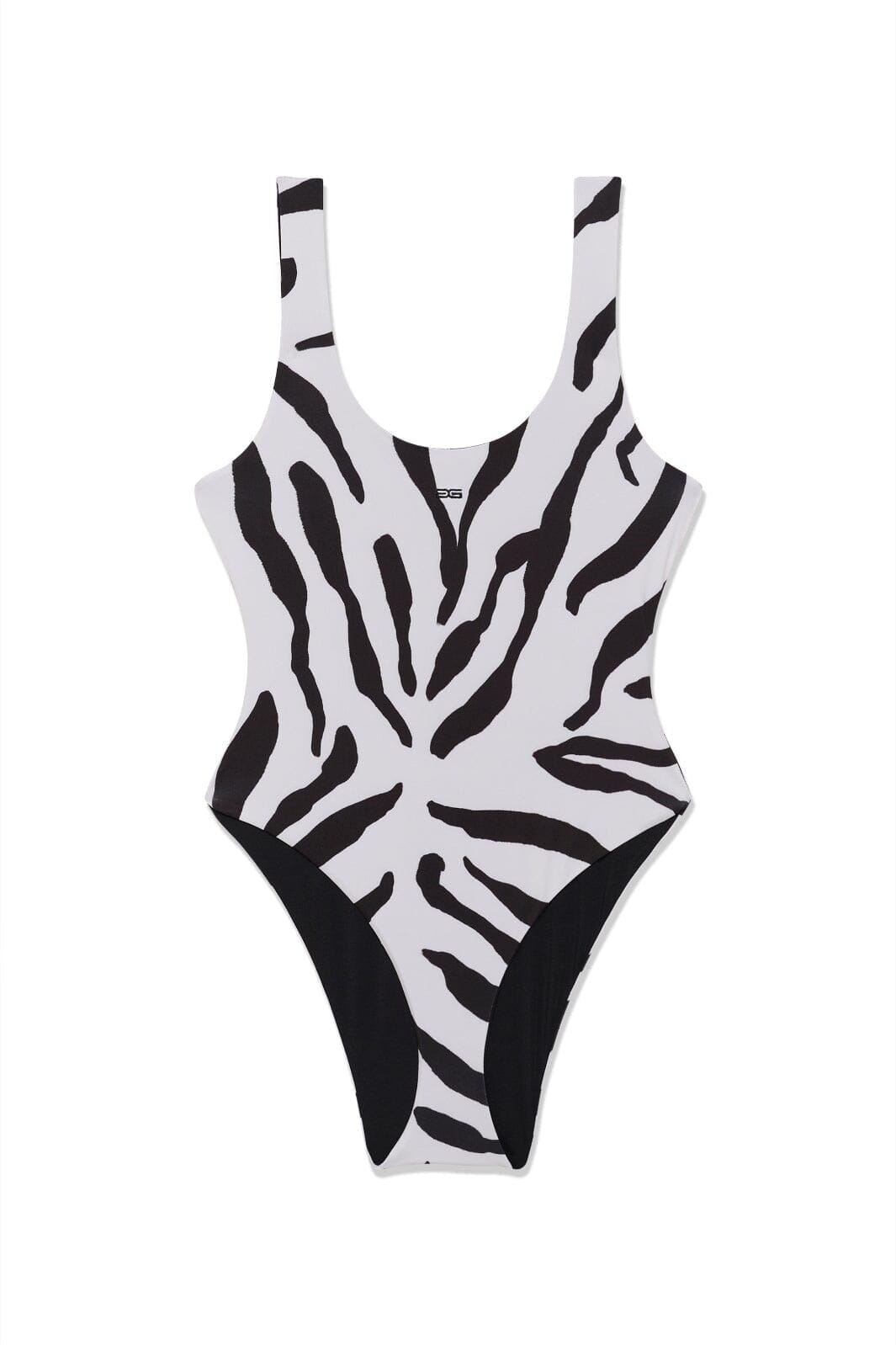 Gestuz - Gzzaiba Swimsuit 10911195 - 109379 - Graphic Black White Animal Badedragter 