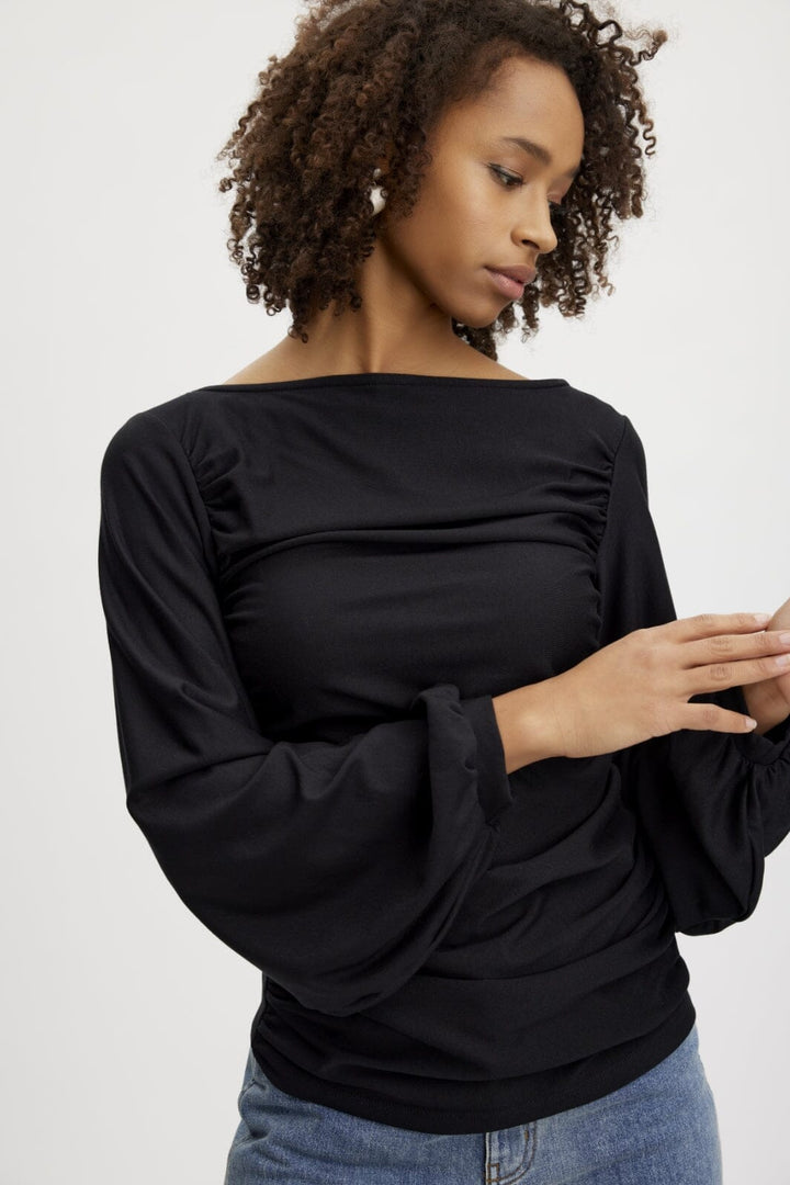 Gestuz - RifaGZ ls blouse - Black Bluser 