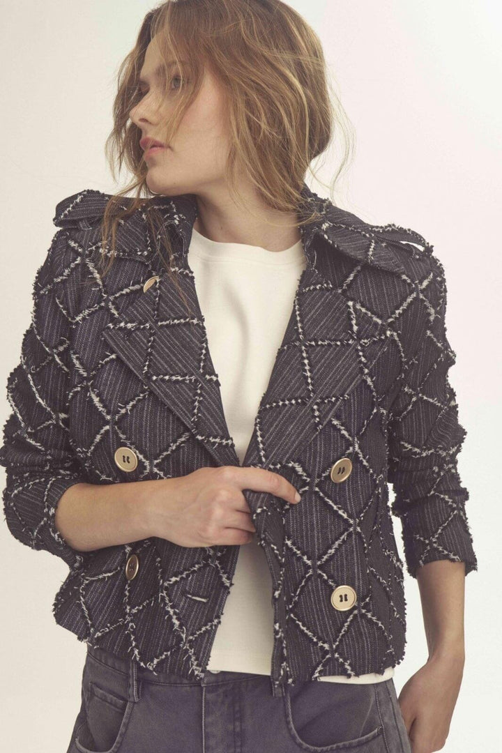 Gossia - Angeliego Jacket G2717 - Black/Offwhite Jakker 