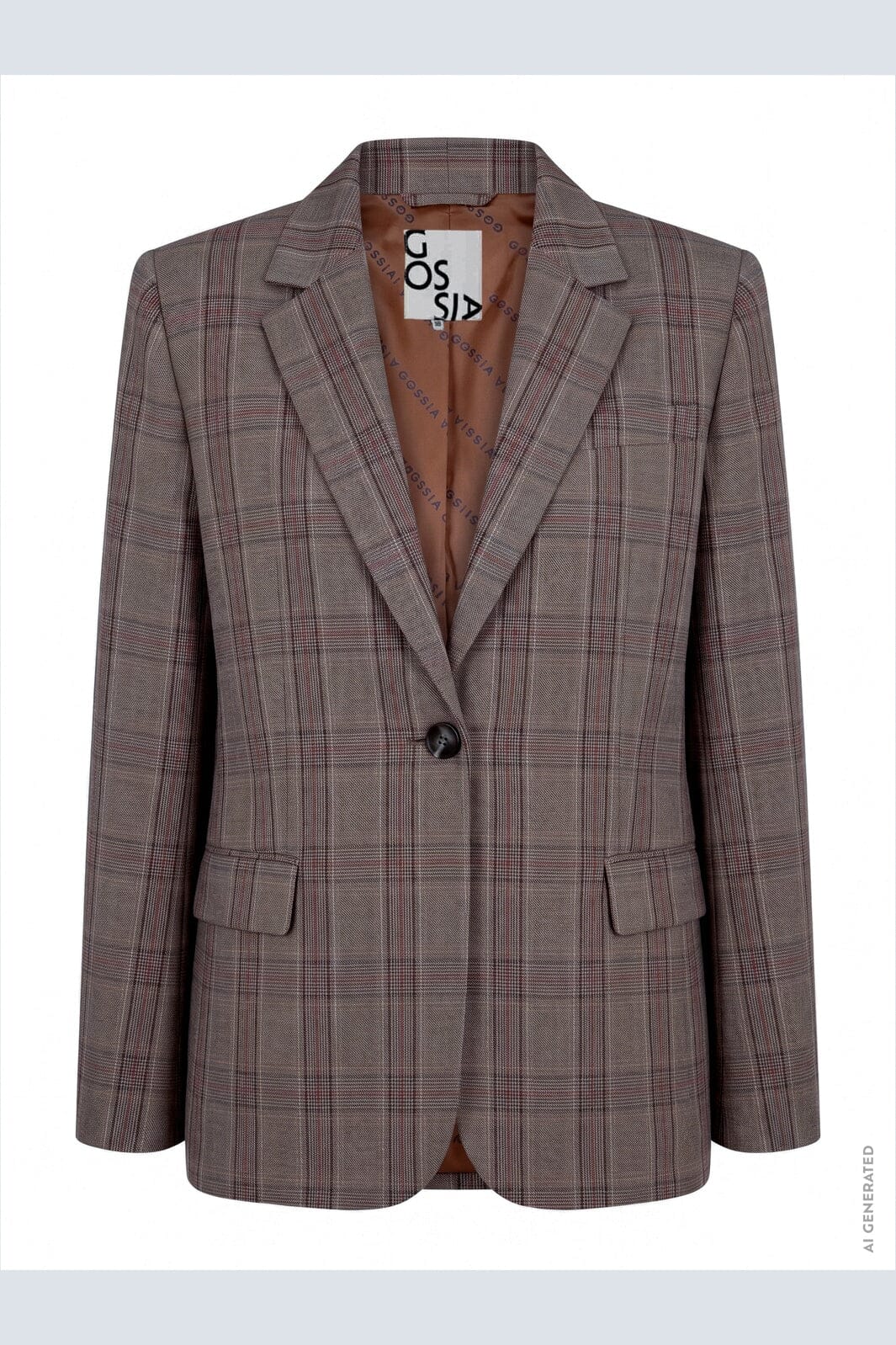 Gossia - Beatricego Blazer G3322 - Brown Red Checks