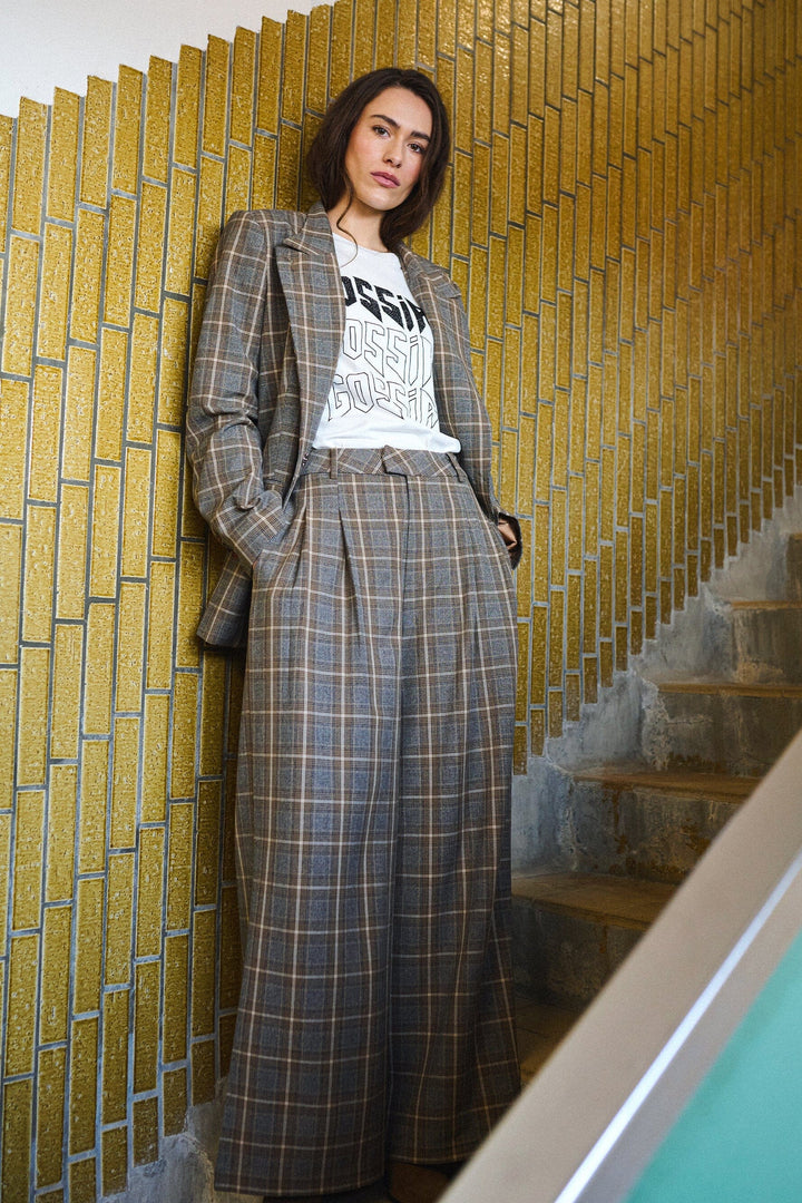 Gossia - Emilinego Pants G3261 - Brown Checks Bukser 