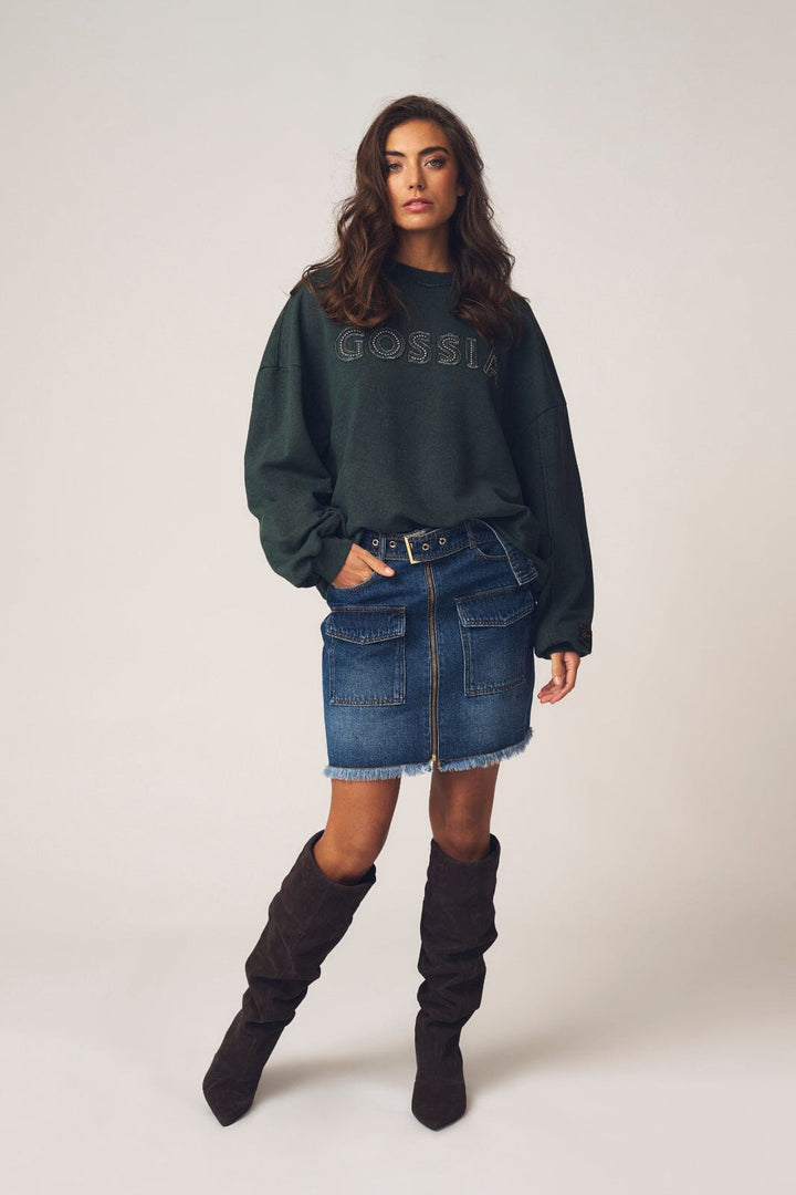 Gossia - Lyzettego Sweat G3073 - Black Washed Sweatshirts 