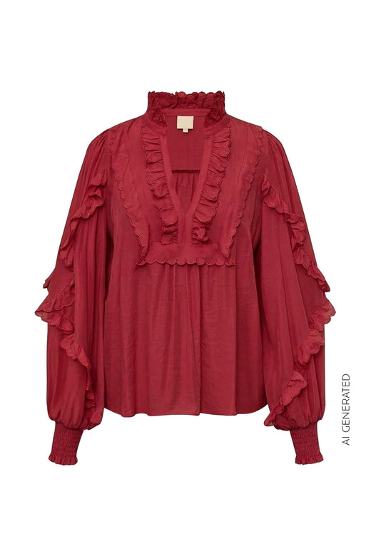 Gossia - Nanago Blouse G2618 - Red Bluser 
