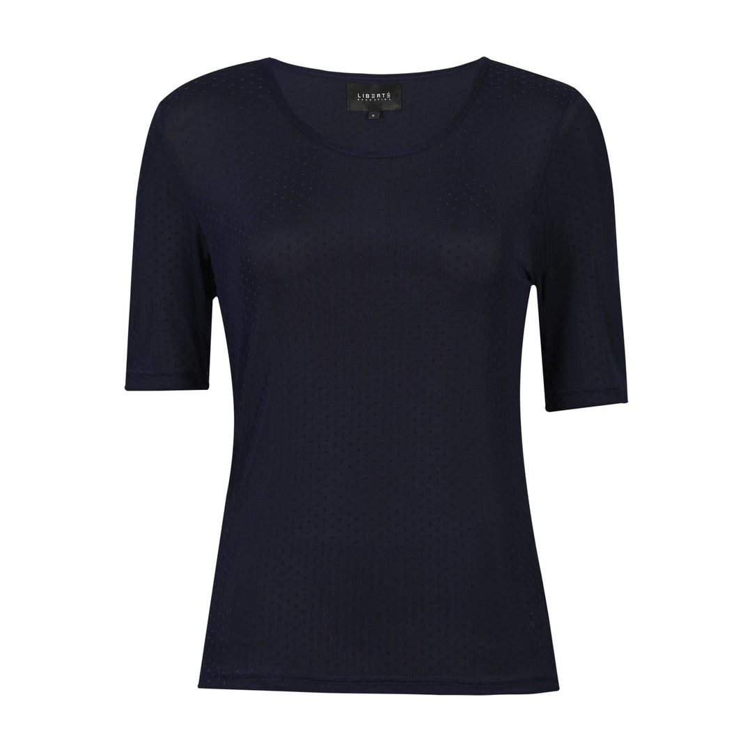 Liberte - Mesh Ss Tshirt, Dot 22011 - Navy