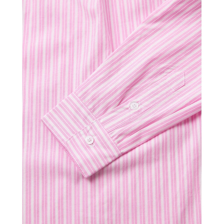 H2O - Rønne Essential Pajamas Shirt L/S 101018-1 - 7093 - Pink/White Skjorter 
