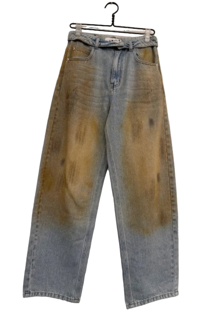 Haute L'Amitié - Barrel Vintage Wash Flip Jeans HL10717 - Bleach Dirt Denim