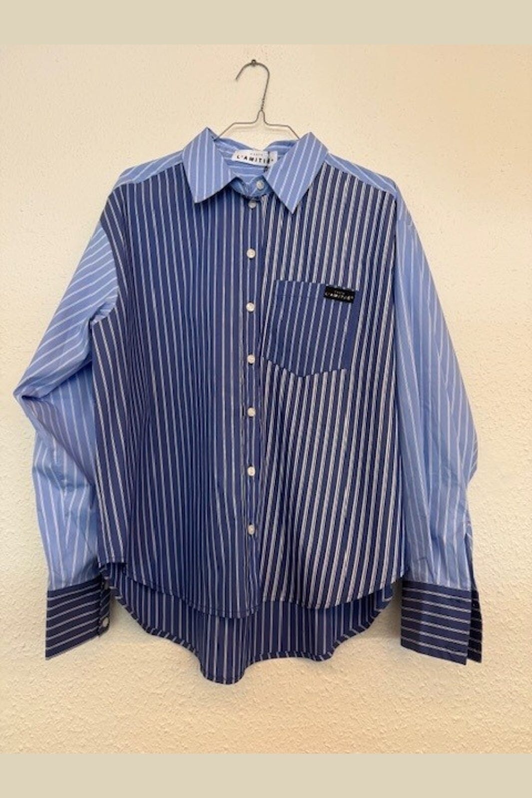 Haute L'Amitié - Blue Mix Stripe Shirt HL10872 - Blue Stripe