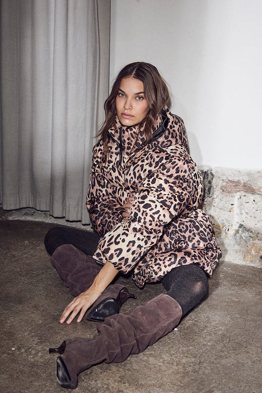 Haute L'Amitié - Climb Animal Puffer Jacket HL10713 - Animal Print Jakker 