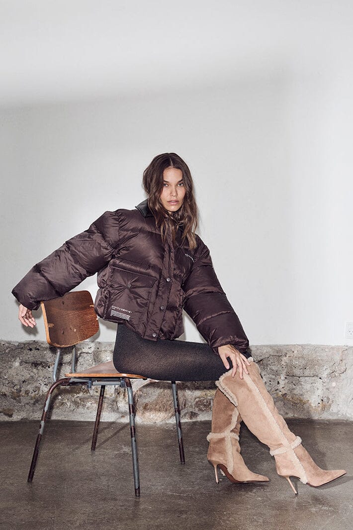Haute L'Amitié - Climb Crop Pocket Jacket HL10702 - Dusty Mocca Jakker 