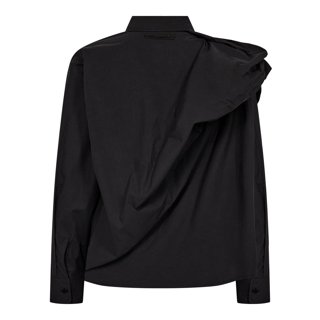 Haute L'Amitié - Cosmopolitan Drape Shirt Hl10904 - Black Skjorter 