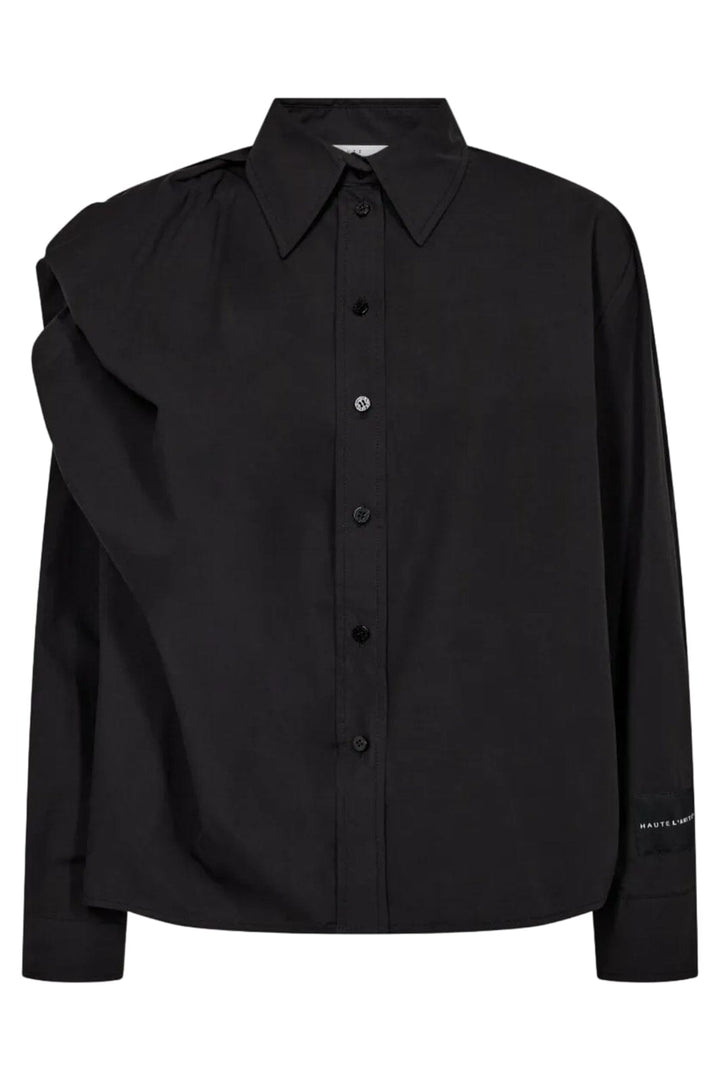 Haute L'Amitié - Cosmopolitan Drape Shirt Hl10904 - Black Skjorter 