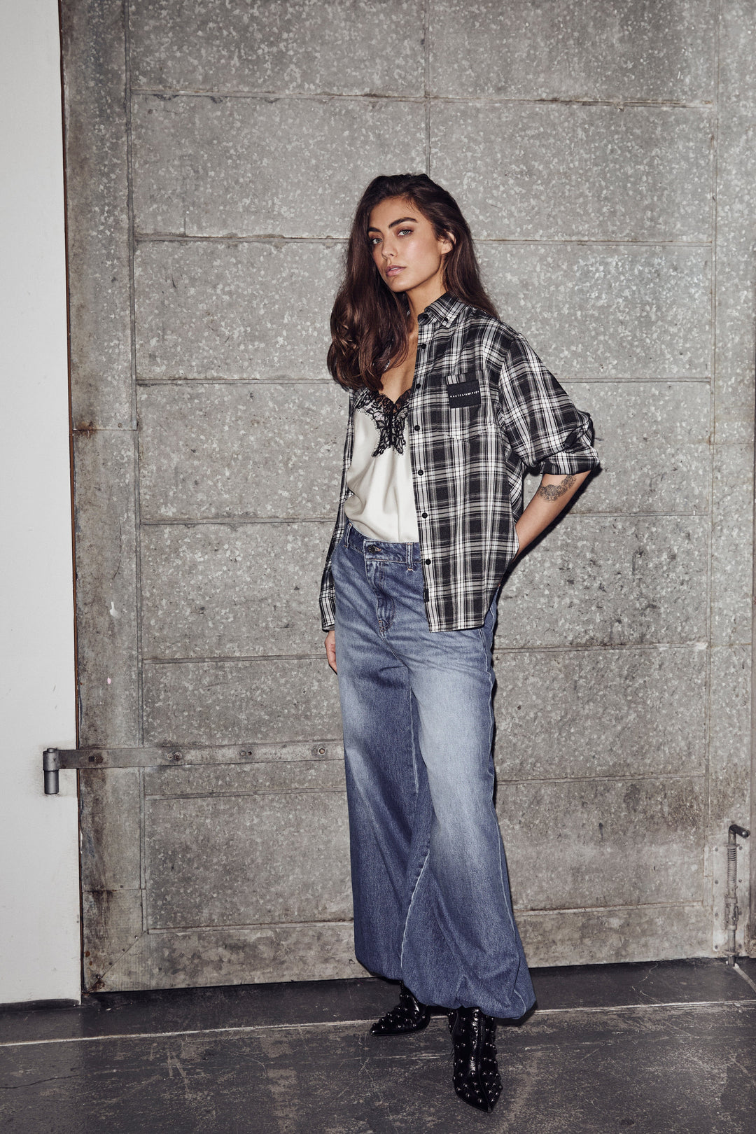 Haute L'Amitié - Denim Harem Pant HL10617 - Bleached Denim Jeans 