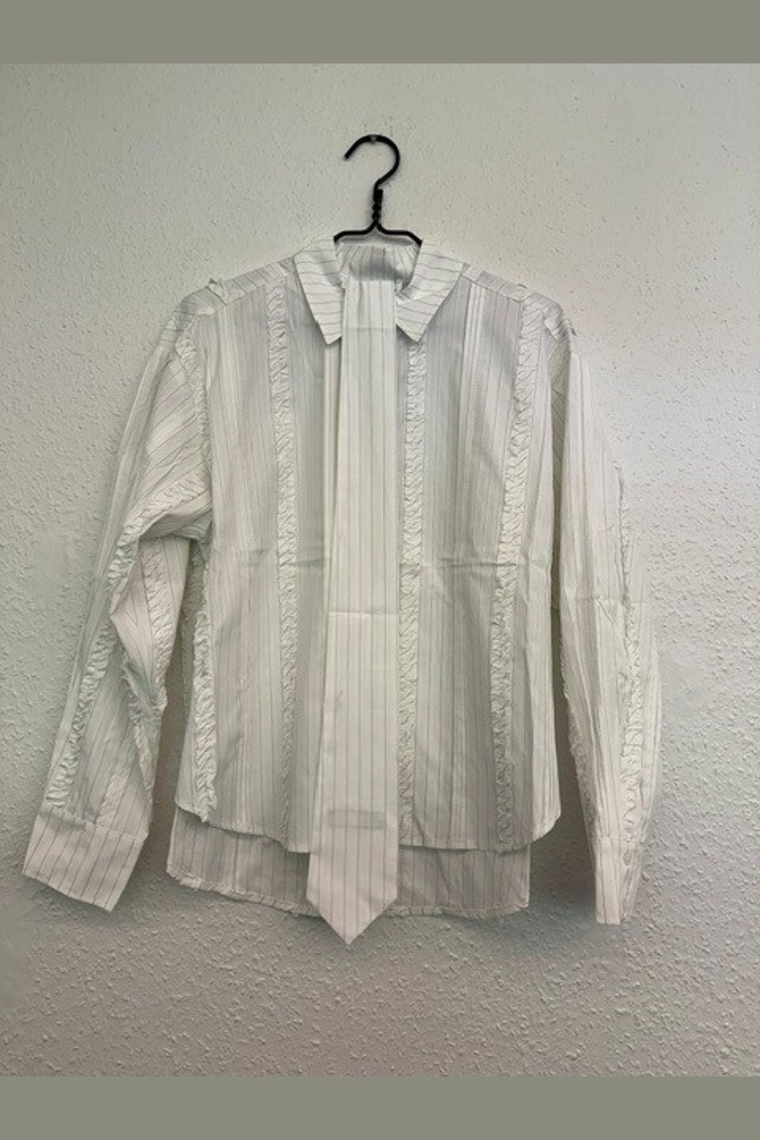 Haute L'Amitié - Inez Pin Frill Tie Shirt HL10981 - Off-White