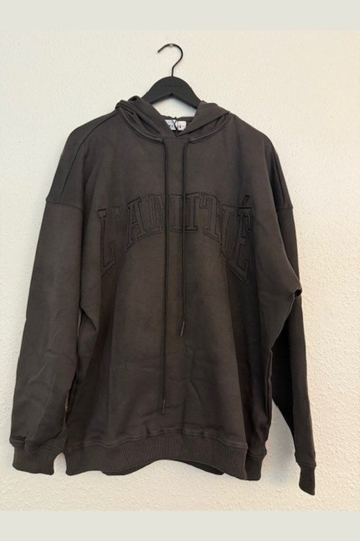 Haute L'Amitié - L'Amitié Application Hoodie HL10372 - Dark Grey