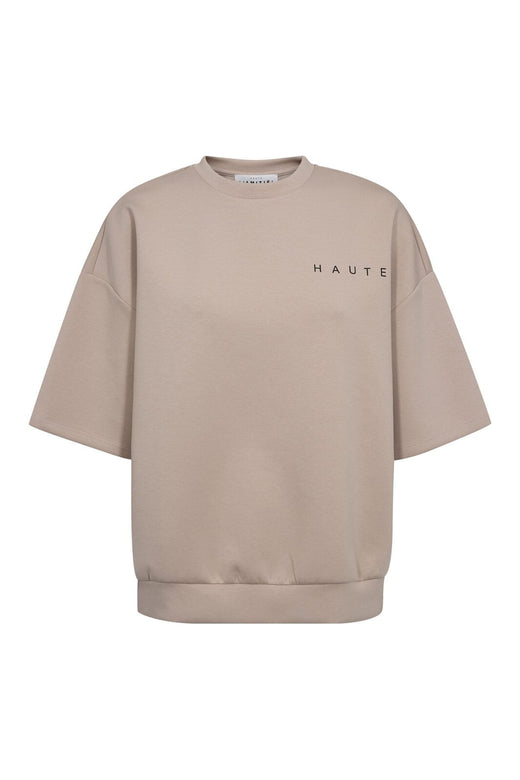 Haute L'Amitié - Maxi Split Ss Logo Sweat HL10461 - Beige