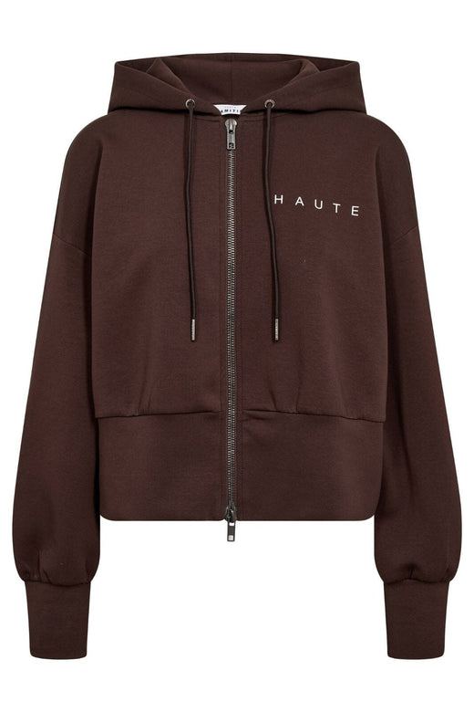 Haute L'Amitié - Maxi Split Zip Hoodie HL10523 - Mocca Sweatshirts 