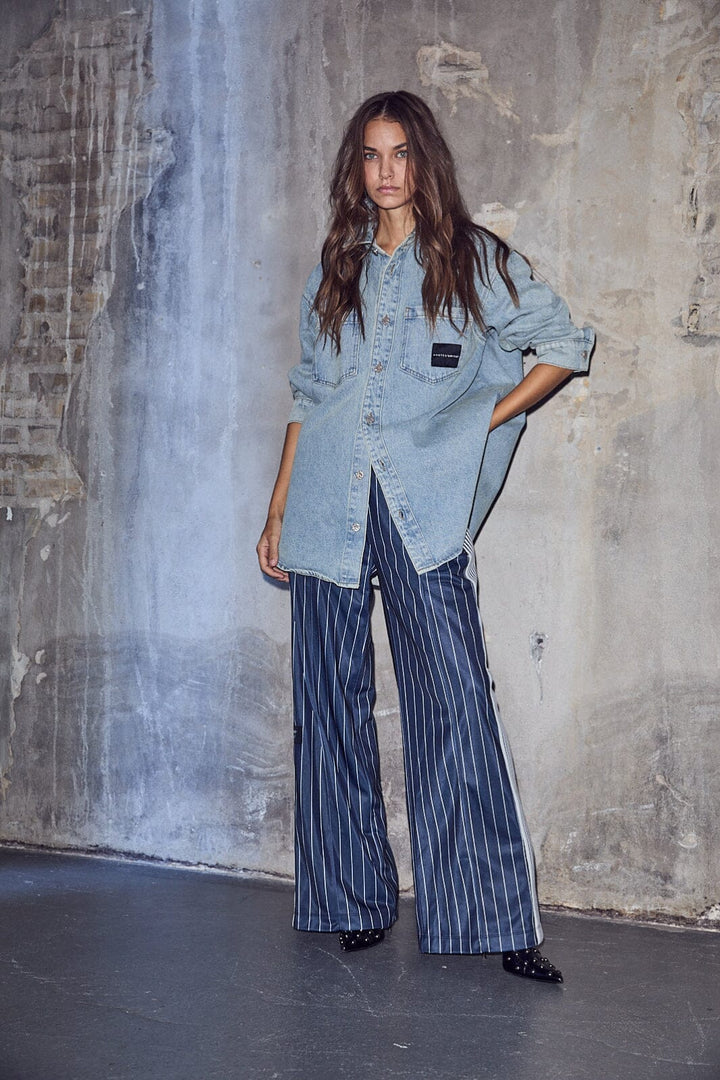 Haute L'Amitié - Miley Denim Shirt HL10531 - Bleached Denim Skjorter 