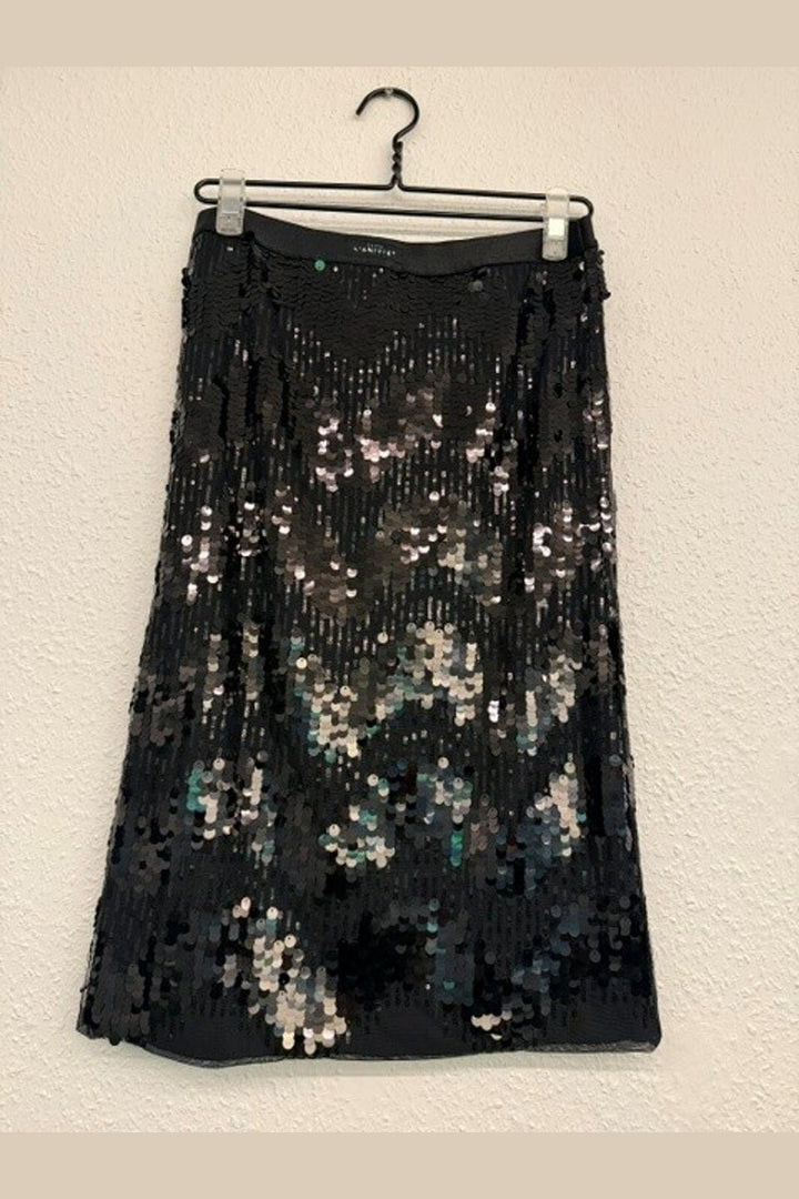 Haute L'Amitié - Mirror Sequin Pencil Skirt HL10958 - Black