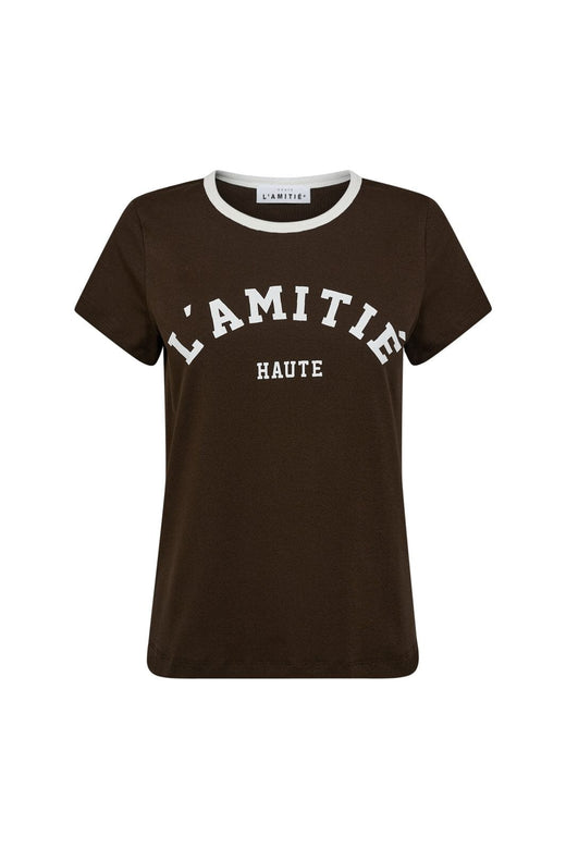 Haute L'Amitié - Neckline Logo Tee HL10006 - Mocca