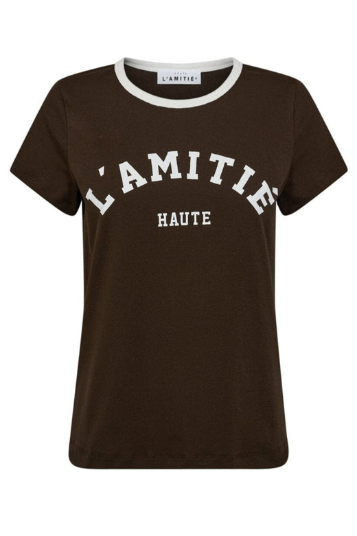 Haute L'Amitié - Neckline Logo Tee HL10006 - Mocca