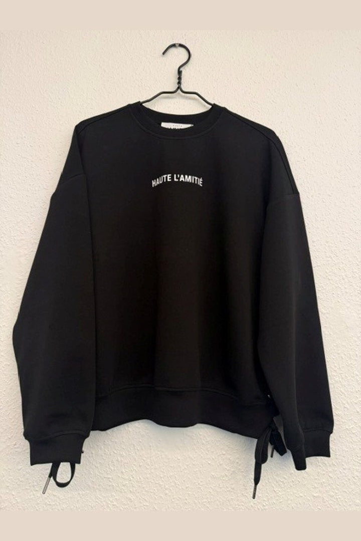 Haute L'Amitié - New Studio Tie Sweat HL10714 - Black