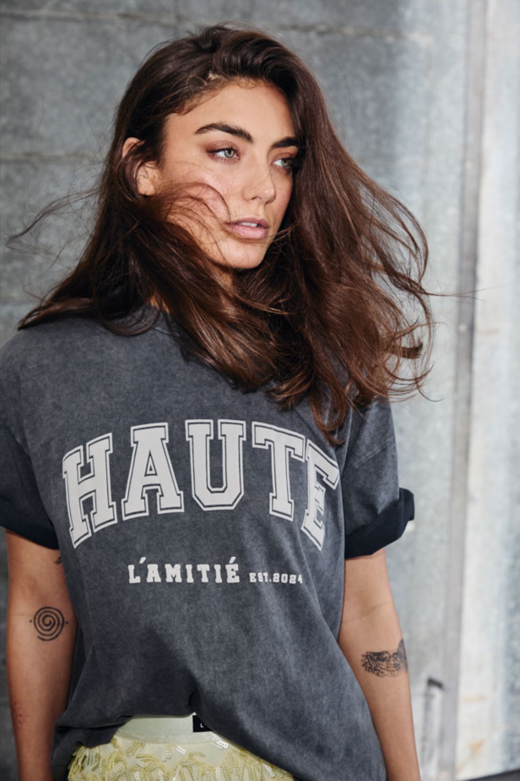 Haute L'Amitié - Noma Acid Haute Tee HL10583 - Black Acid Wash T-shirts 
