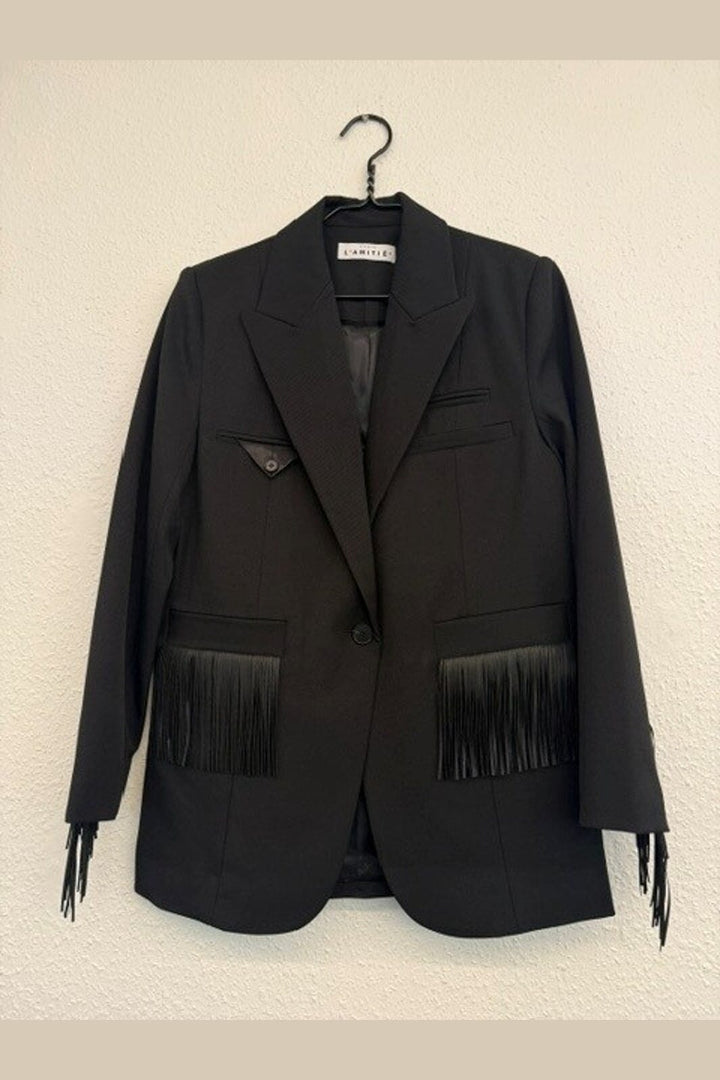 Haute L'Amitié - Premiere Fringe Blazer HL10745 - Black