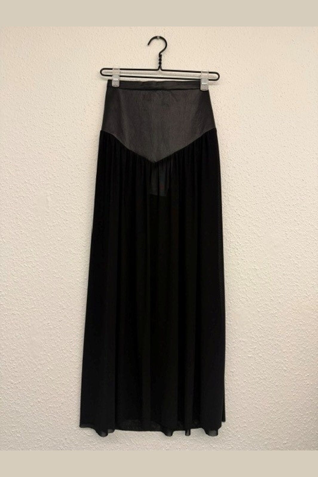 Haute L'Amitié - Pu Gather Mesh Skirt HL10969 - Black