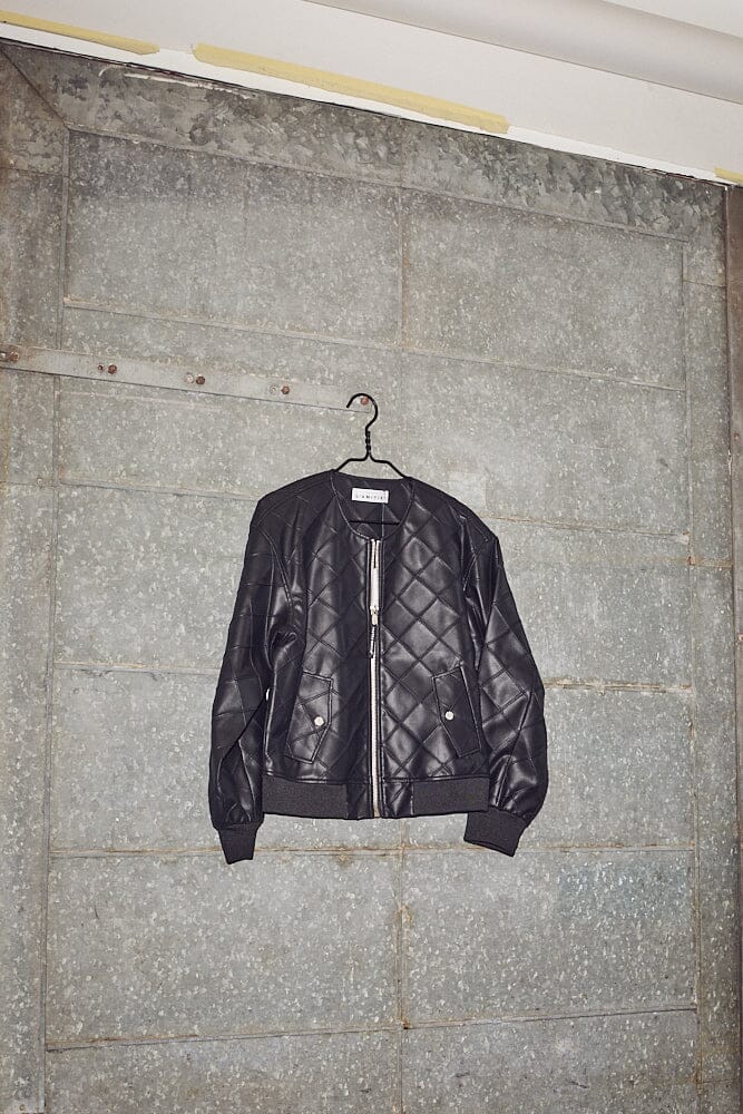 Haute L'Amitié - Quilt Pu Bomber HL10262 - Black Jakker 
