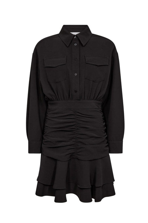 Haute L'Amitié - Satari Gather Shirt Dress HL10501 - Black