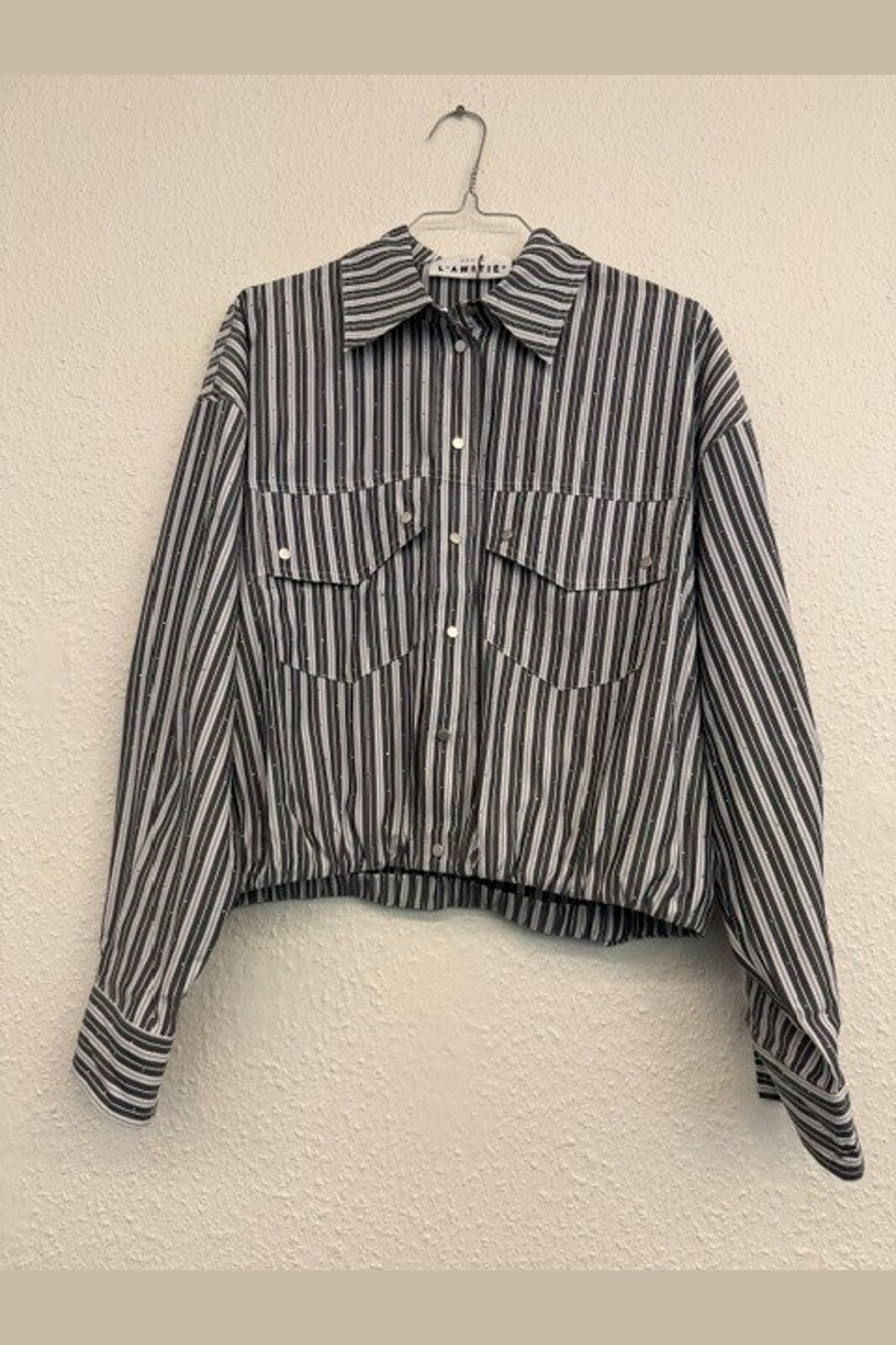 Haute L'Amitié - Stone Crop Pocket Shirt HL10947 - Black Stripe