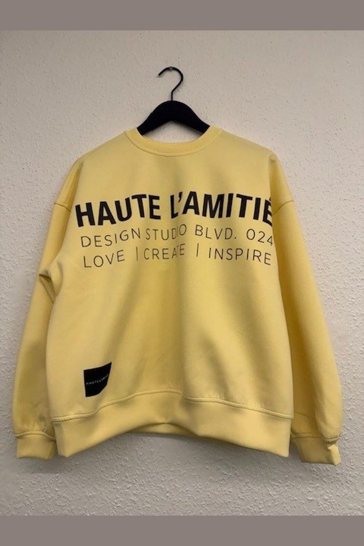 Haute L'Amitié - Studio Logo Sweat HL10446 - Pale Yellow