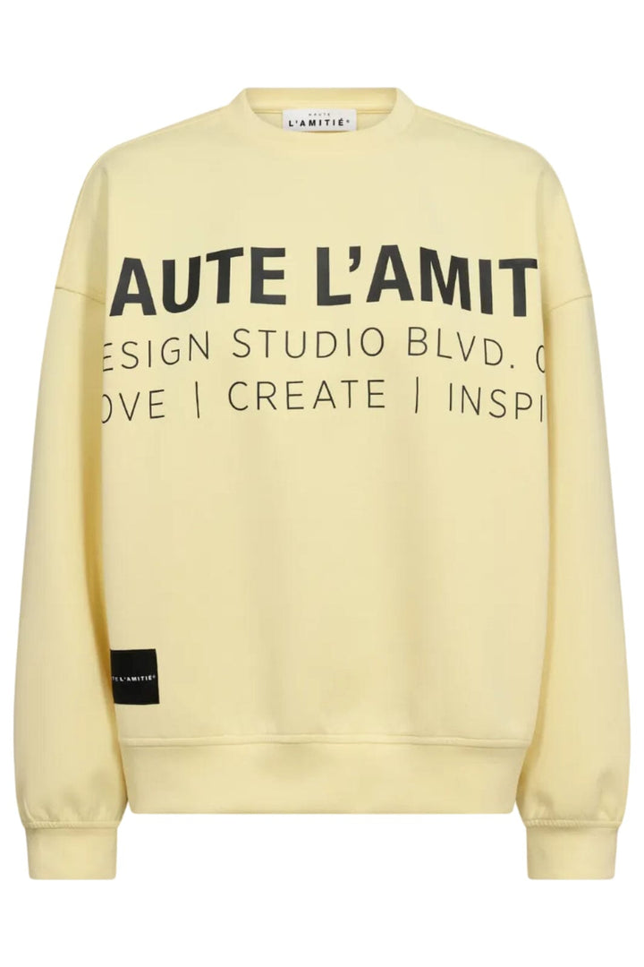 Haute L'Amitié - Studio Logo Sweat HL10446 - Pale Yellow Sweatshirts 