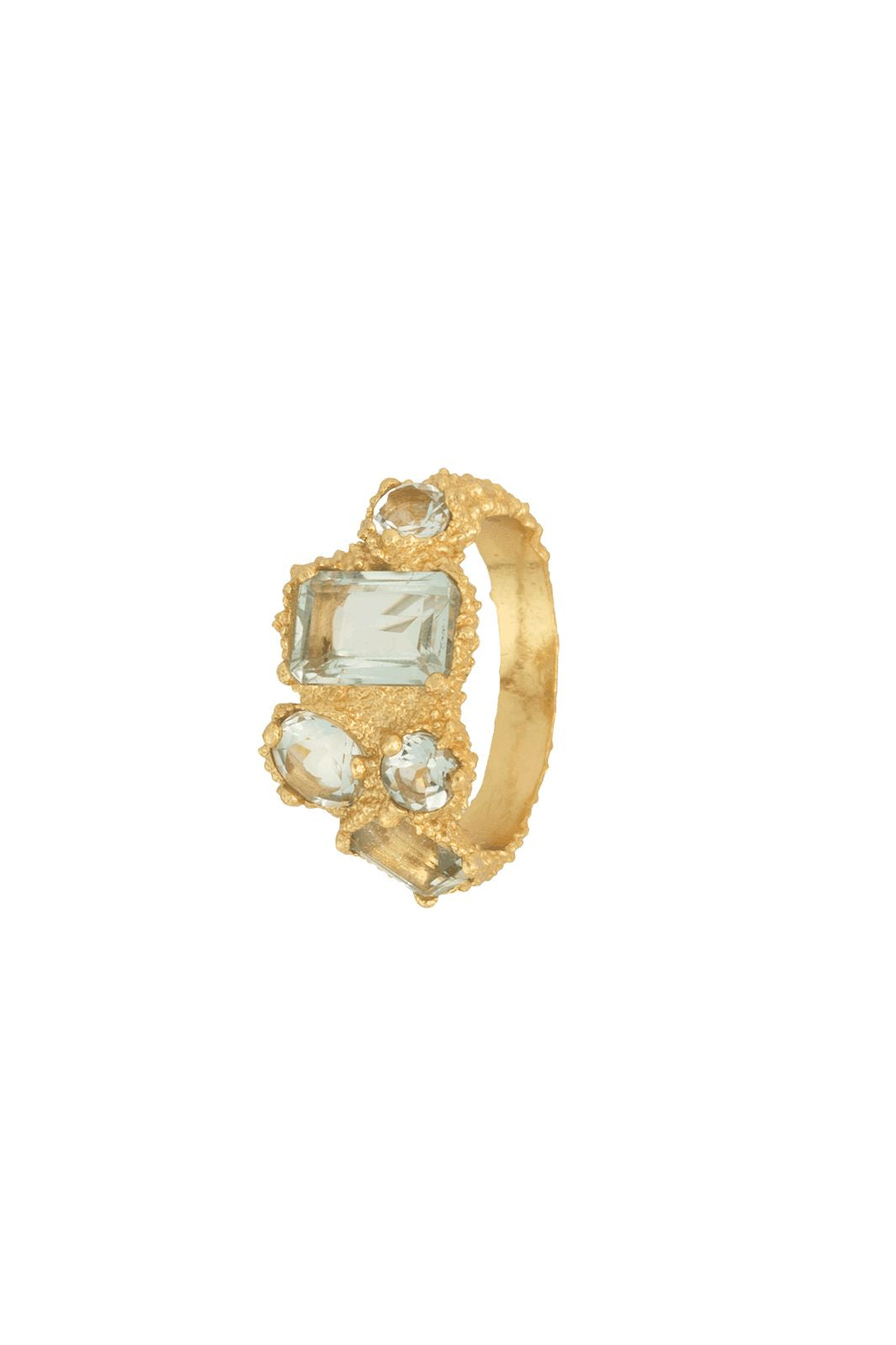 Ennakkotilaus - House Of Vincent - Amethyst Pond Ring VJ230-URG-GA - Green Amethyst - Gilded