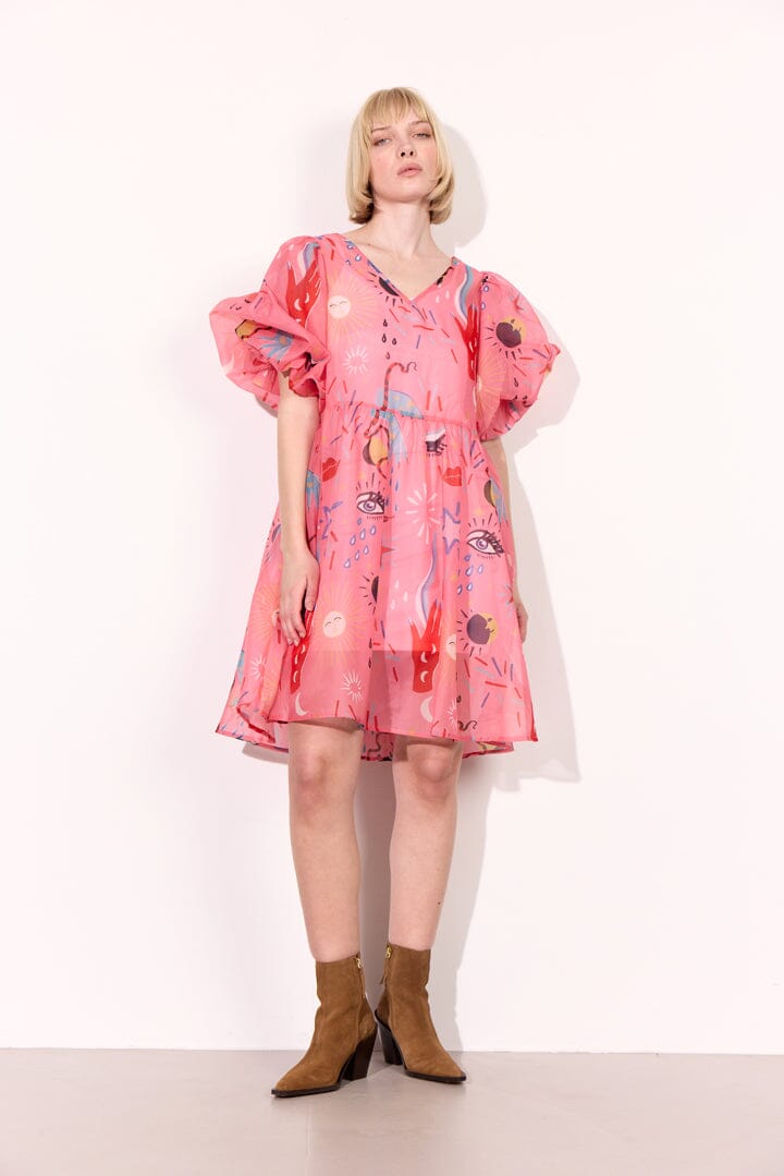 Hunkøn - Carly Dress 25960 - Graffiti Art Print Kjoler 