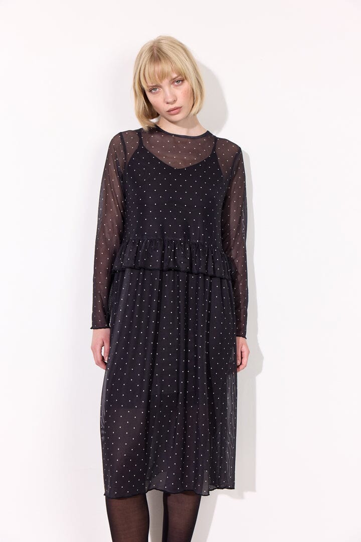 Hunkøn - Tova Mesh Dress 25936 - Black Kjoler 