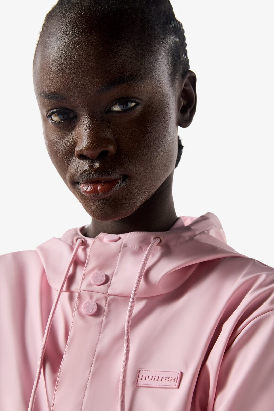 Hunter - Izzy Pu Hooded Jacket Haru0012251pf - Parfait Pink Regnjakker 