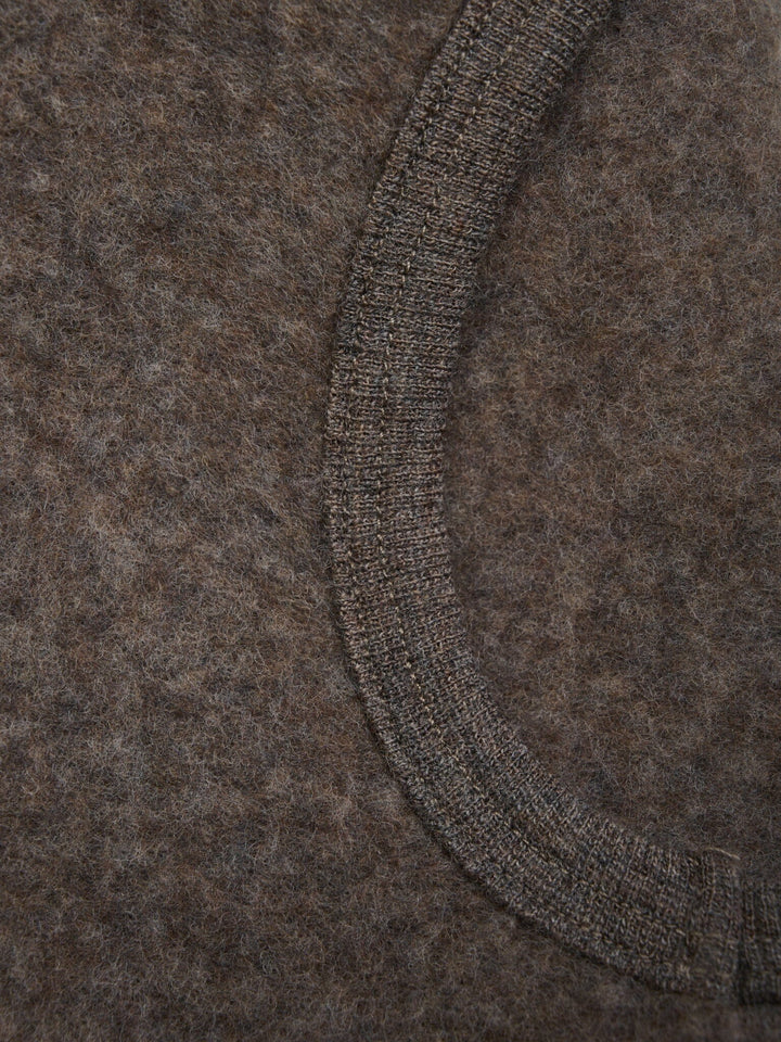 Huttelihut - Balaclava Ears Wool Fleece 6836 - 2152 Brown Melange Elefanthuer 