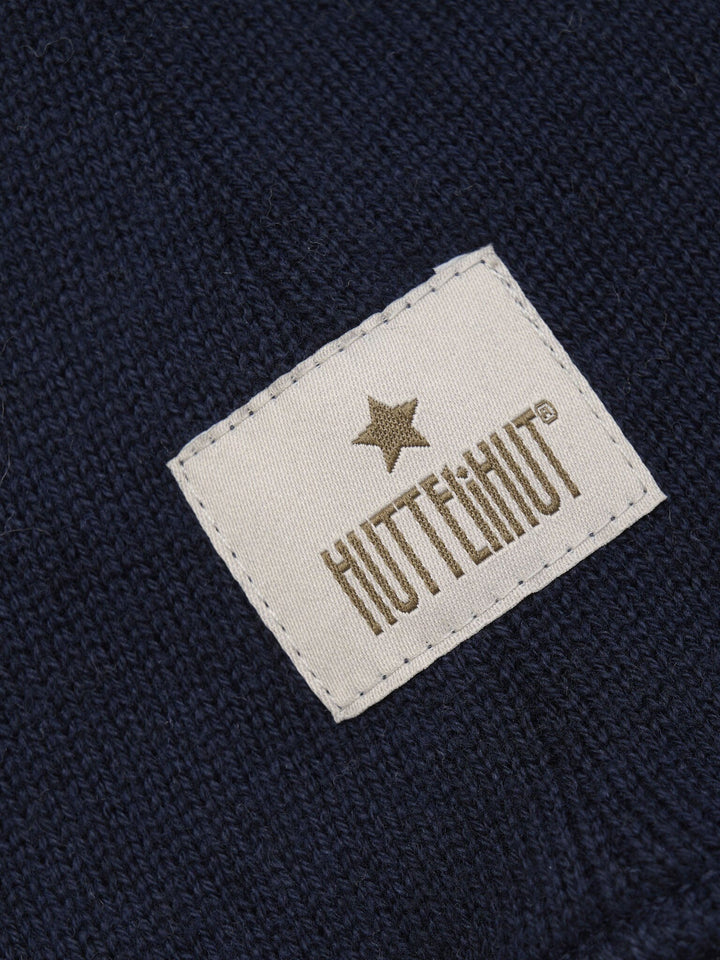 Huttelihut - Balaclava Wool Knit Windstop 460370 - 9078 Dark Navy Elefanthuer 