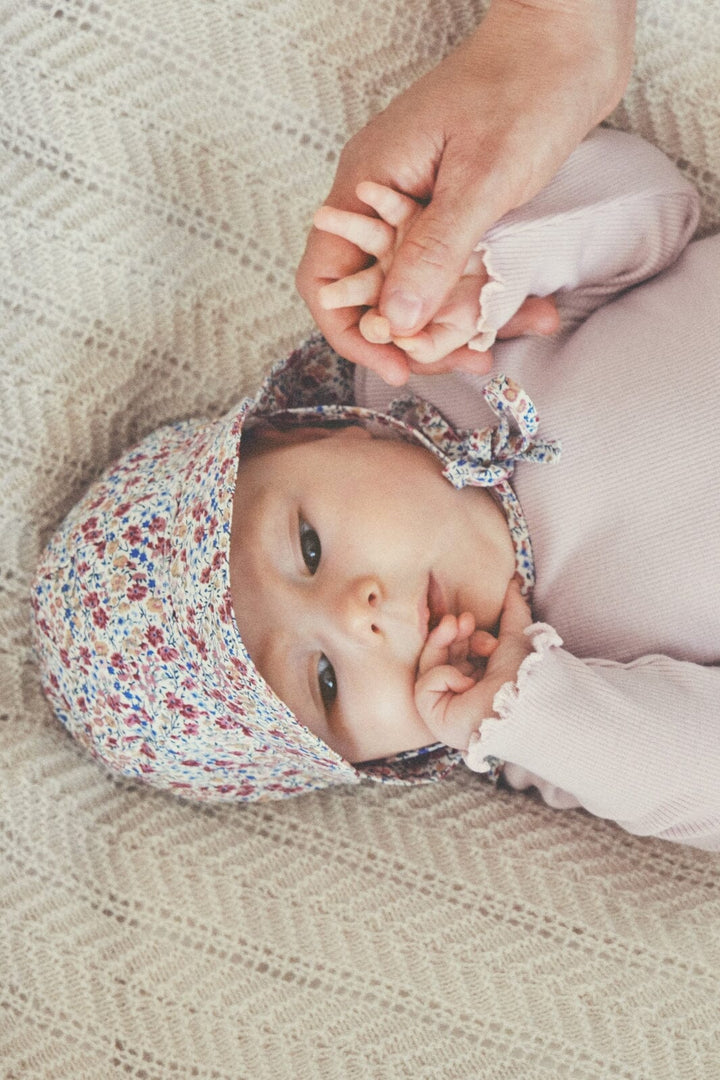 Huttelihut - Summer Hat In Liberty Fabric 460307 - 5073 Sepia Rose