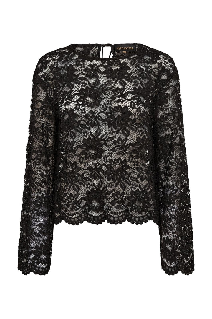 Hype The Detail - Lace Blouse 380-14 - 9 - Black Bluser 