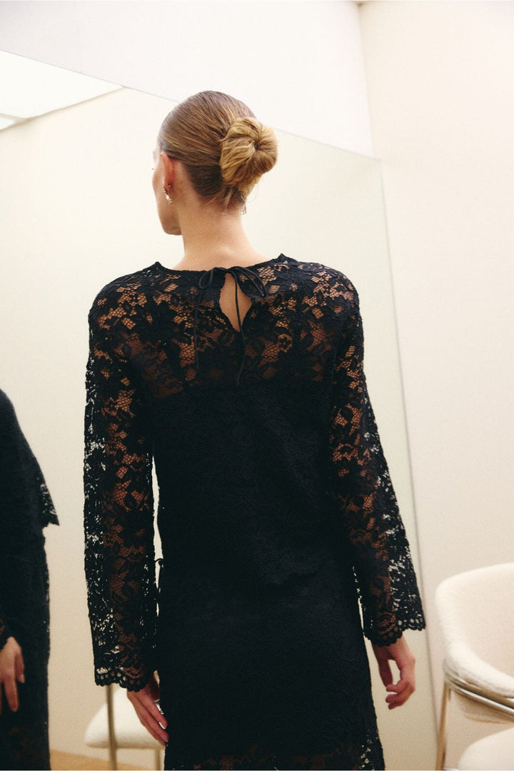 Hype The Detail - Lace Blouse 380-14 - 9 - Black Bluser 