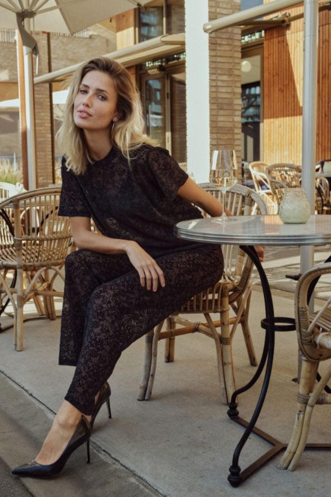 Hype The Detail - Lace Pant 852-21 - 9 - Black Bukser 