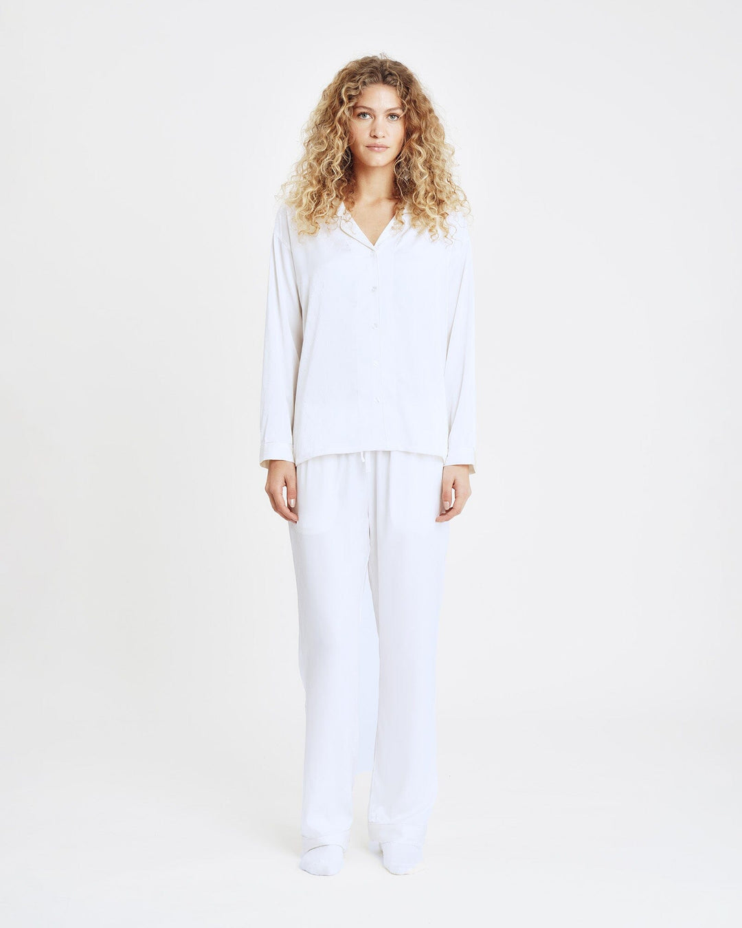 Hype The Detail - Satin Pyjamas 800-43 - 80 - Ivory Nattøj 