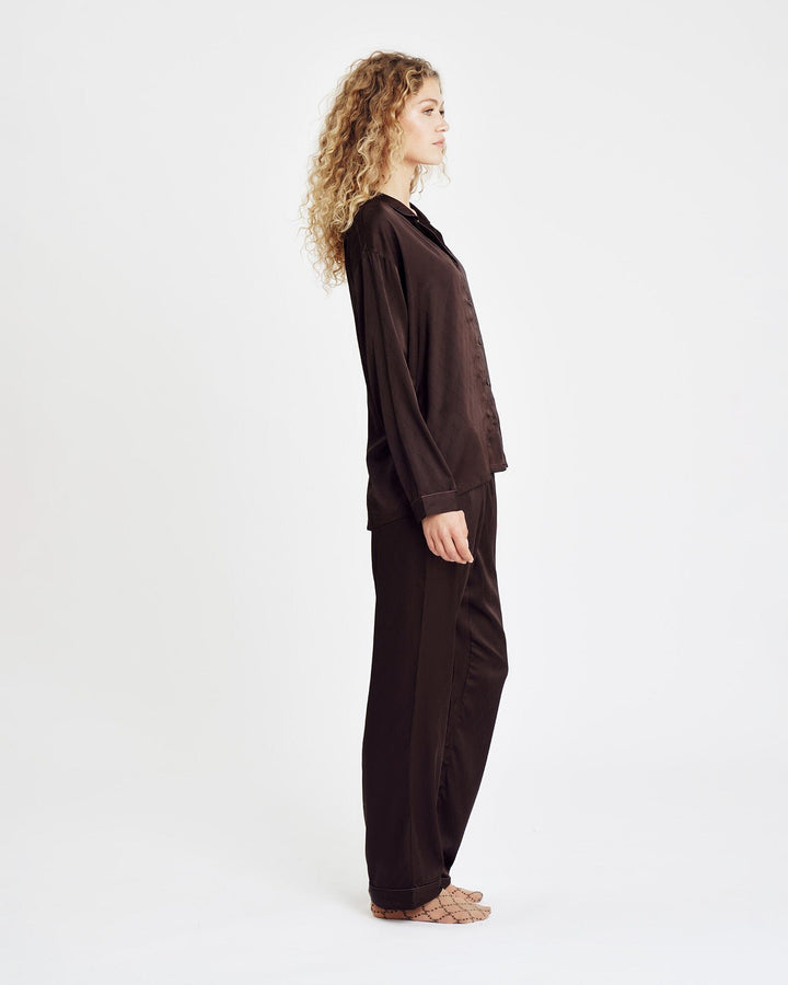 Hype The Detail - Satin Pyjamas 800-43 - 8989 - Brun Nattøj 