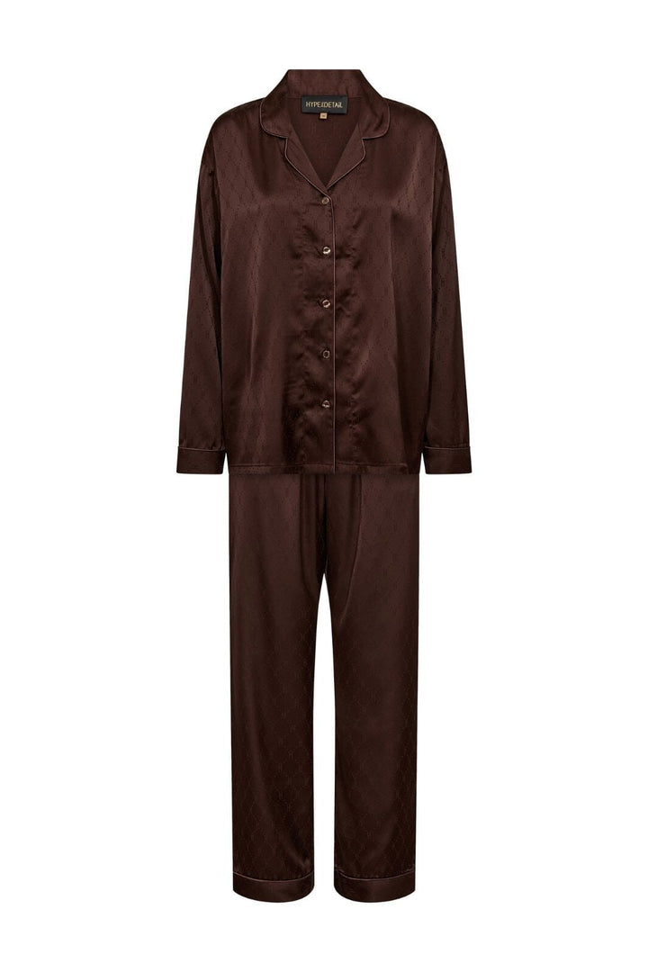 Hype The Detail - Satin Pyjamas 800-43 - 8989 - Brun Nattøj 
